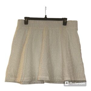 Mossimo white eyelet skater skirt.